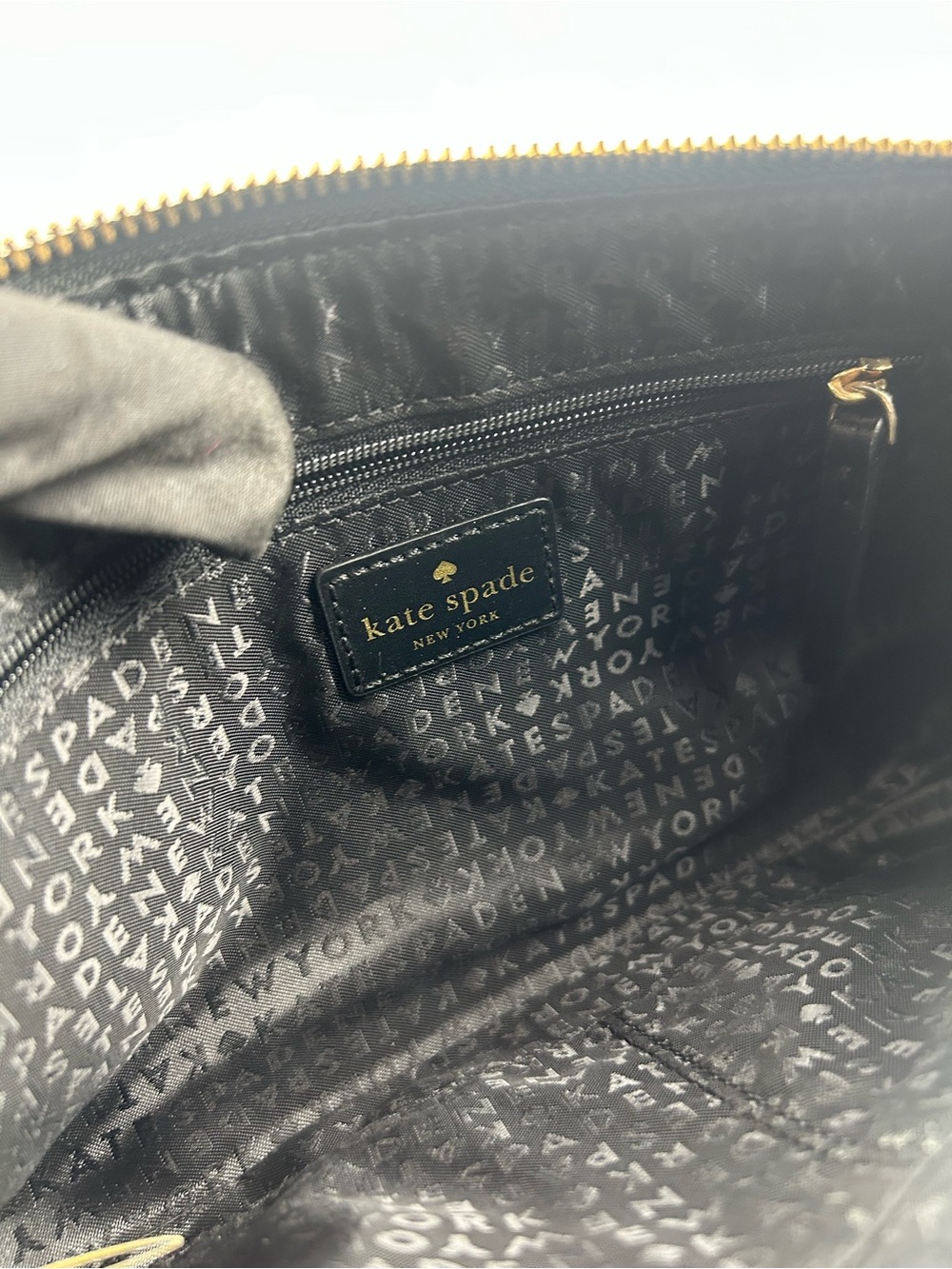 Kate Spade Vintage Y2K Sawyer Street Declan Black Leather Crossbody Bag w Bow - Picture 6 of 11